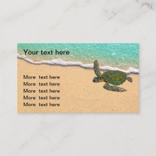 Tarjeta De Visita Inmobiliario de tema costero naturaleza de playa
