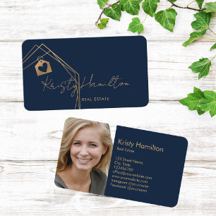 Tarjeta De Visita inmobiliario moderno profesional realtor agregar f
