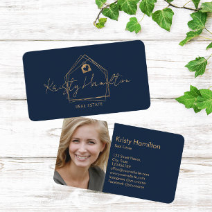 Tarjeta De Visita inmobiliario moderno profesional realtor agregar f