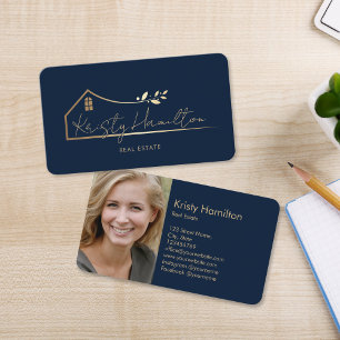 Tarjeta De Visita inmobiliario moderno profesional realtor agregar f