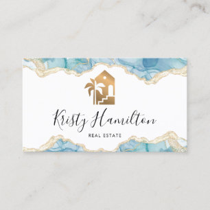 Tarjeta De Visita inmobiliario profesional beach house bnb photo bus