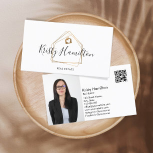 Tarjeta De Visita inmobiliario profesional realinista agregar código