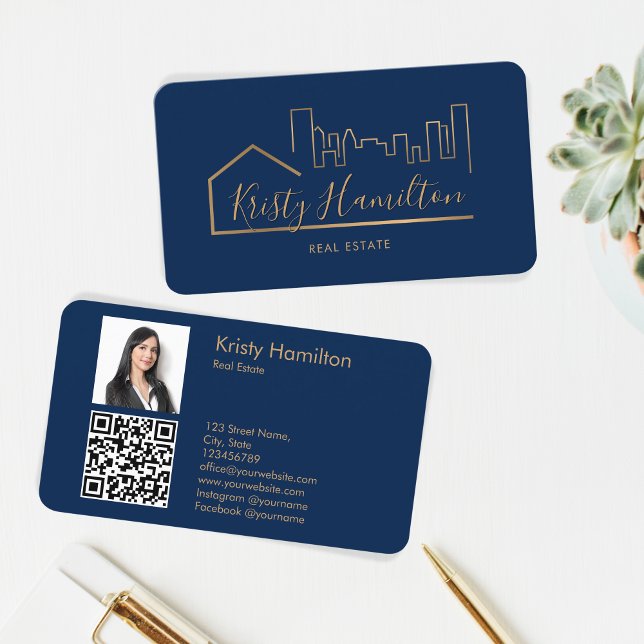 Tarjeta De Visita inmobiliario profesional realinista agregar código (Subido por el creador)