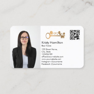 Tarjeta De Visita inmobiliario profesional realinista agregar código