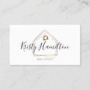 Tarjeta De Visita inmueble de oro