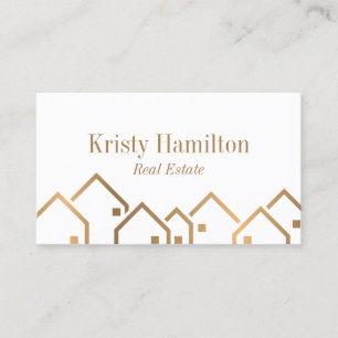 Tarjeta De Visita inmueble de oro