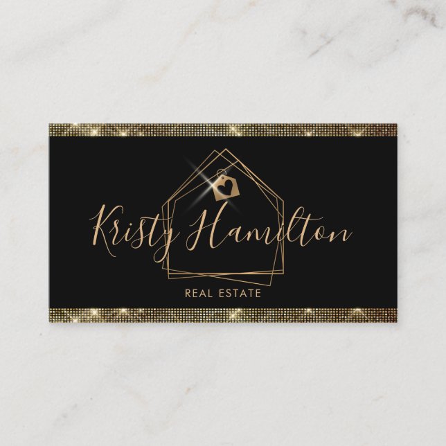 Tarjeta De Visita inmueble de oro (Anverso)