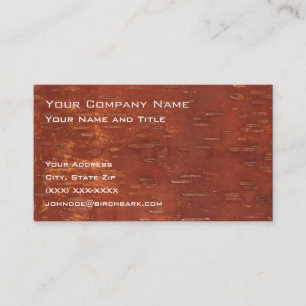 Tarjeta De Visita Inner Birch Bark