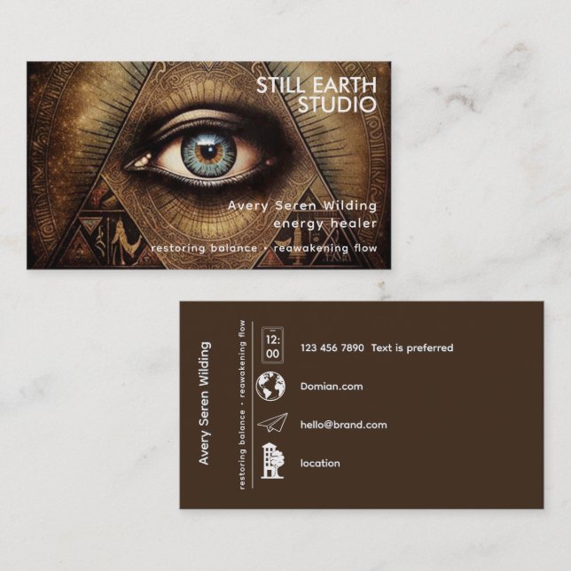 Tarjeta De Visita Inner Oracle | Third Eye Design (Anverso / Reverso)