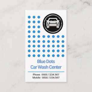 Tarjeta De Visita Innovador Creative Blue Water Drops Car Wash