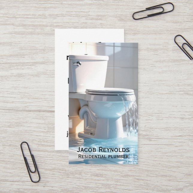 Tarjeta De Visita Inodoro Desbordado (Anverso/Reverso In Situ)