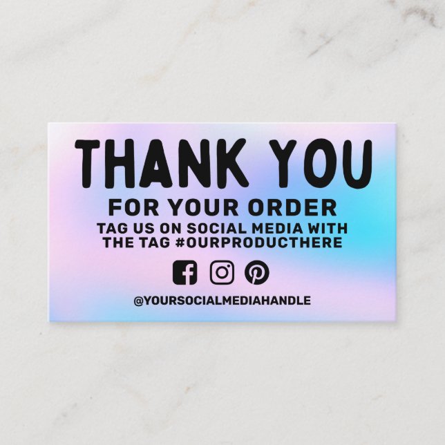 Tarjeta De Visita Inserción de medios de golosinas de algodón (Anverso)