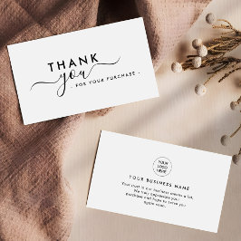 Tarjeta De Visita Inserciones de agradecimiento empresariales modern