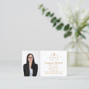 Tarjeta De Visita Insertar foto de Realtor inmobiliario Key House Go