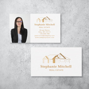 Tarjeta De Visita Insertar foto de Realtor inmobiliario Key House Go