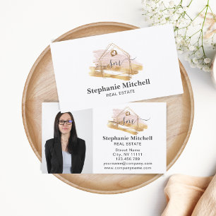 Tarjeta De Visita Insertar foto de Realtor inmobiliario Key House Go
