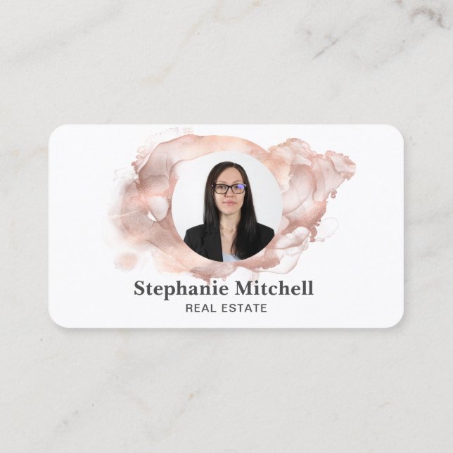 Tarjeta De Visita Insertar Plantilla De Foto Insertar Para Profesion (Reverso)