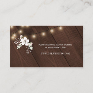 Tarjeta De Visita Insertar sitio web de Boda de invierno ruso de mad