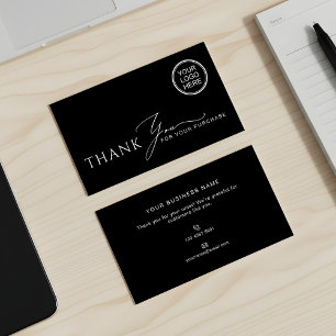 Tarjeta De Visita Inserto de agradecimiento empresarial para embalaj