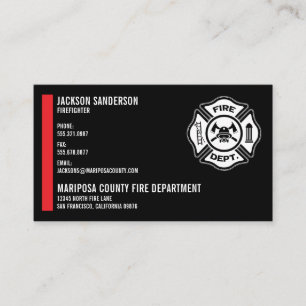 Tarjeta De Visita Insígnia de logotipo del departamento de bomberos