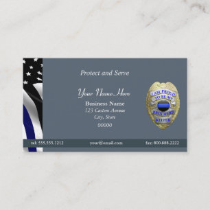 Tarjeta De Visita Insignia del Hermano Guardián de la Línea Azul Fin