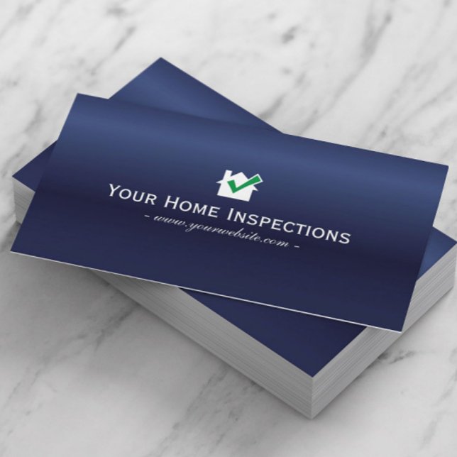 Tarjeta De Visita Inspecciones en el hogar Real Estate Royal Blue (Subido por el creador)