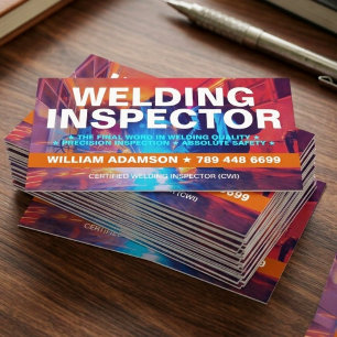 Tarjeta De Visita Inspector de Soldadura Consultor Personalizable