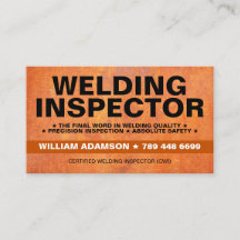 Inspector de Soldadura Personalizable & Consultor 