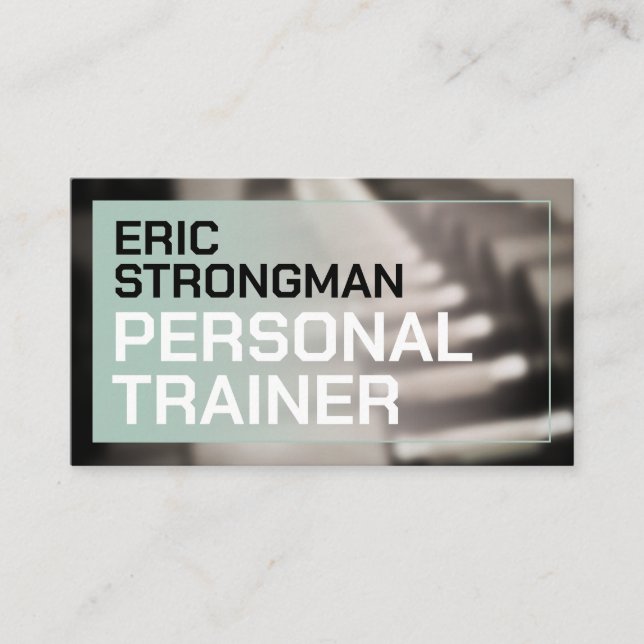 Tarjeta De Visita Inspiración en el gimnasio moderno de estilo audaz (Anverso)