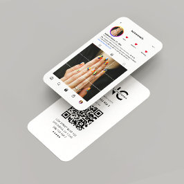 Tarjeta De Visita Inspiración en Instagram de artista moderno de uña