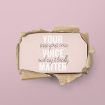Tarjeta De Visita Inspiración en tu cita de motivación de Voice Matt<br><div class="desc">Inspiración en tu cita de motivación de Voice Matter</div>