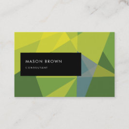 Tarjeta De Visita Inspiración forestal Patrón geométrico elegante