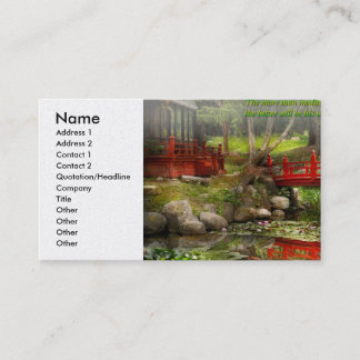 Tarjeta De Visita Inspiración - Jardín Japonés - Meditación