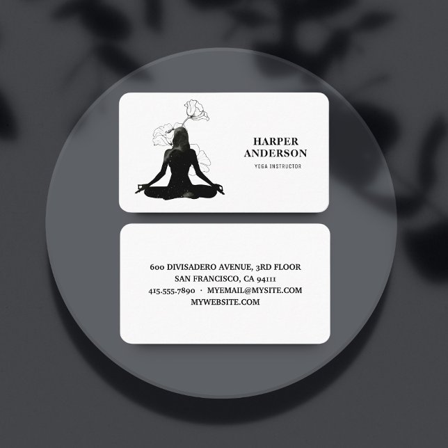 Tarjeta De Visita Inspiración Profesional del instructor de yoga (Subido por el creador)