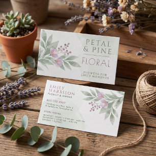 Tarjeta De Visita Inspirado en Jardines Botánicos