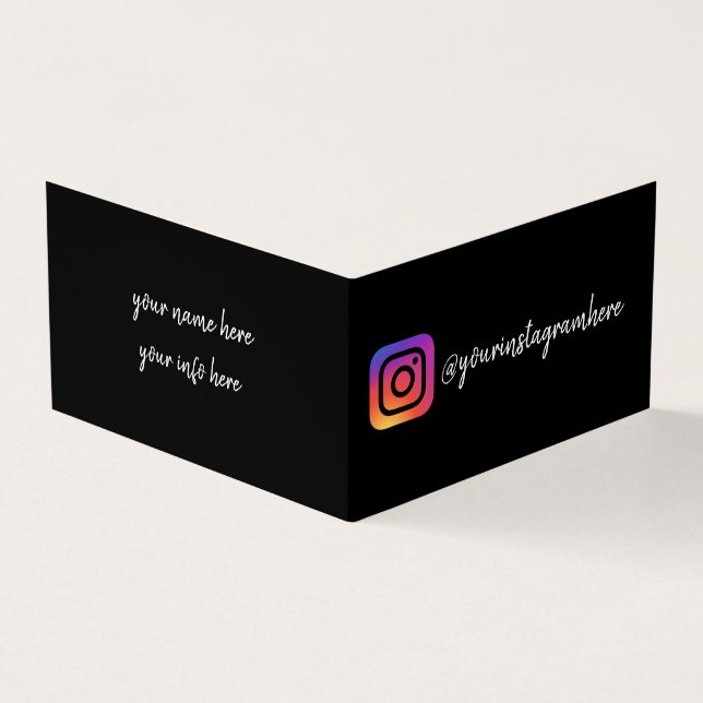 Tarjeta De Visita Instagram (Exterior)