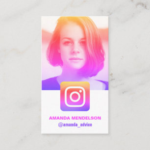 Tarjeta De Visita instagram colorido fresco