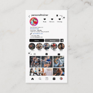 Tarjeta De Visita Instagram Conéctate con nosotros Entrenador person