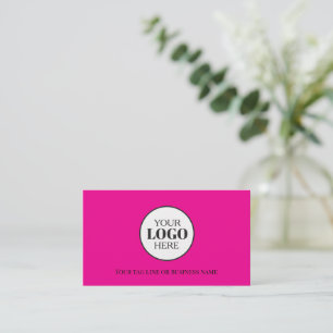 Tarjeta De Visita Instagram del código QR rosado del logotipo
