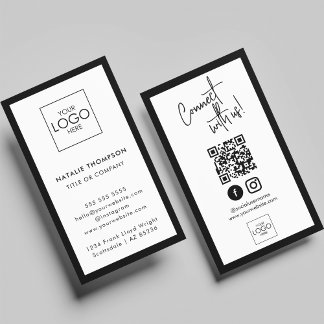 Tarjeta De Visita Instagram Facebook Medios sociales Código QR Minim