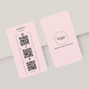 Tarjeta De Visita Instagram Facebook QR Code Conéctanos el logotipo 