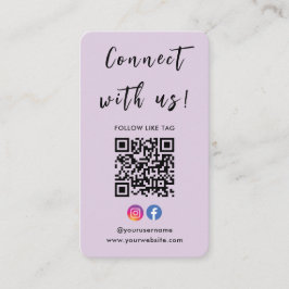 Tarjeta De Visita Instagram Facebook Qr Code Conectarse Con Nosotros