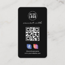Instagram Facebook QR Code, Social Media Black Bus