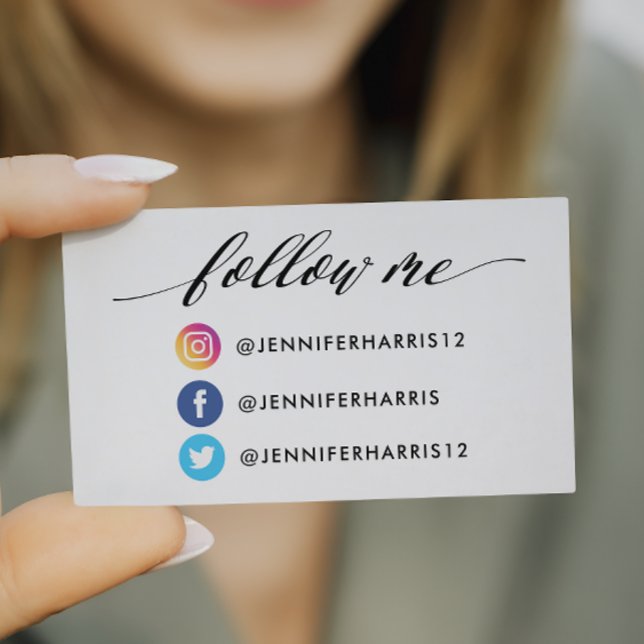 Tarjeta De Visita Instagram Facebook Twitter Qr Code (Subido por el creador)