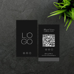 Tarjeta De Visita Instagram Facebook YouTube Social Media QR Code Bu