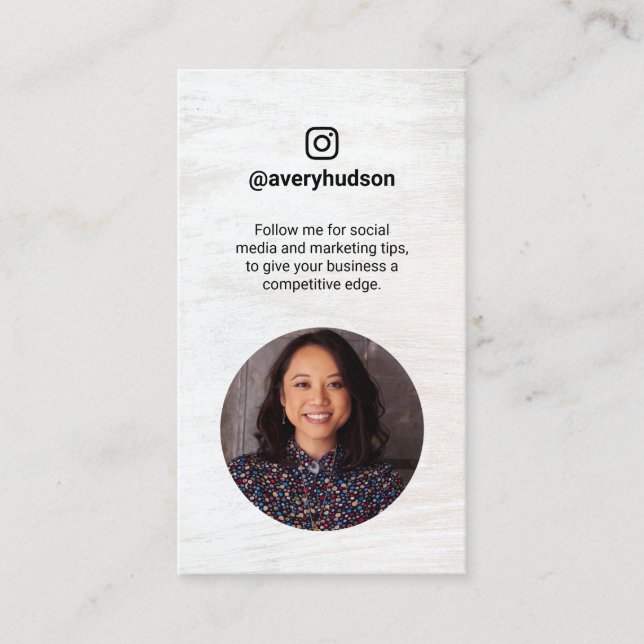 Tarjeta De Visita Instagram Profesional Social Media Mrketer (Anverso)