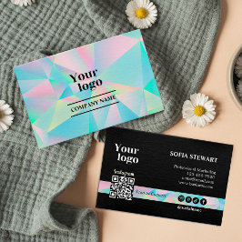 Tarjeta De Visita Instagram Qr Code Holographic Social Media