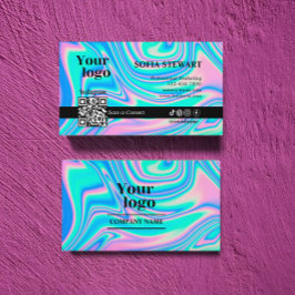 Tarjeta De Visita Instagram Qr Code Holographic Social Media