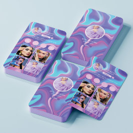 Tarjeta De Visita Instagram Sígueme Fotograma Diseño Holográfico