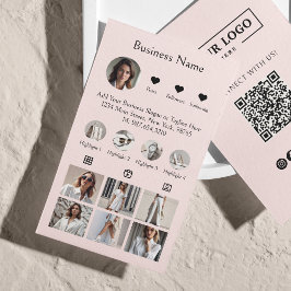 Tarjeta De Visita Instagram Social Media Follow Profile Photo Rubor